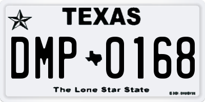 TX license plate DMP0168