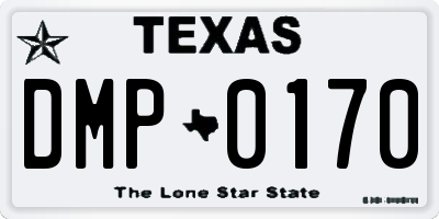 TX license plate DMP0170