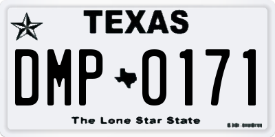 TX license plate DMP0171