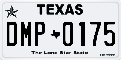 TX license plate DMP0175
