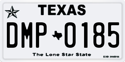TX license plate DMP0185