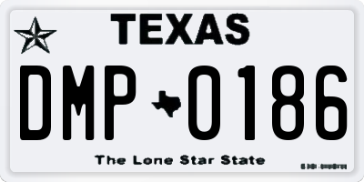 TX license plate DMP0186
