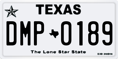 TX license plate DMP0189