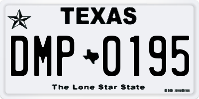 TX license plate DMP0195