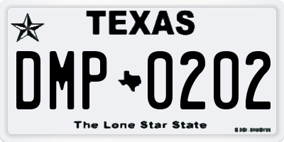 TX license plate DMP0202