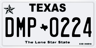 TX license plate DMP0224