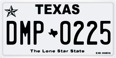 TX license plate DMP0225