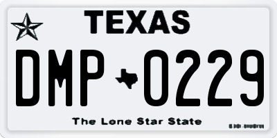 TX license plate DMP0229