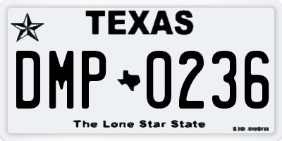 TX license plate DMP0236