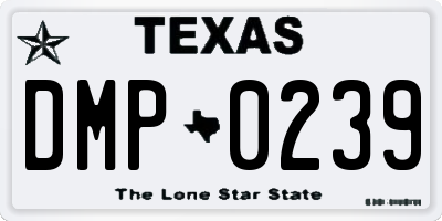TX license plate DMP0239