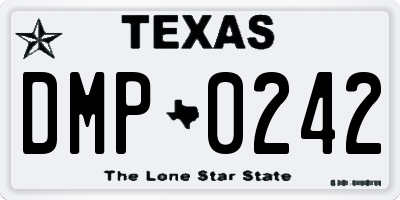 TX license plate DMP0242