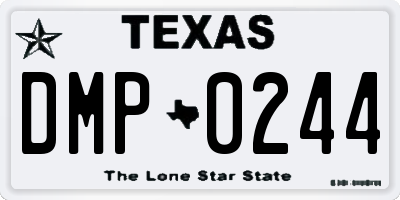 TX license plate DMP0244
