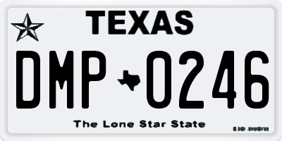 TX license plate DMP0246