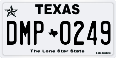 TX license plate DMP0249
