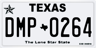 TX license plate DMP0264