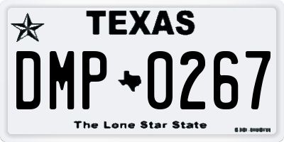 TX license plate DMP0267