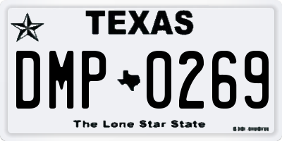 TX license plate DMP0269