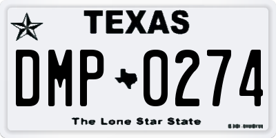TX license plate DMP0274