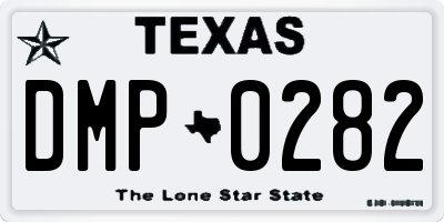 TX license plate DMP0282