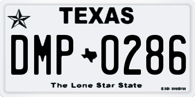 TX license plate DMP0286