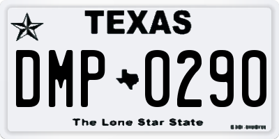 TX license plate DMP0290