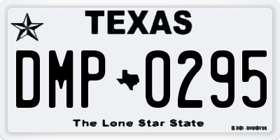 TX license plate DMP0295
