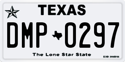 TX license plate DMP0297