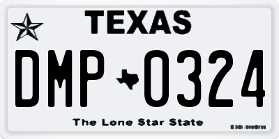 TX license plate DMP0324