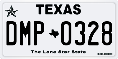 TX license plate DMP0328