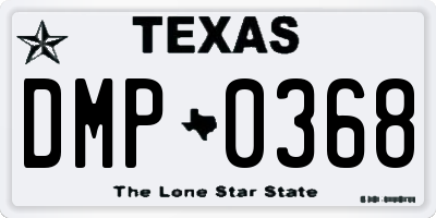 TX license plate DMP0368