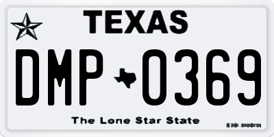TX license plate DMP0369