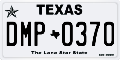 TX license plate DMP0370