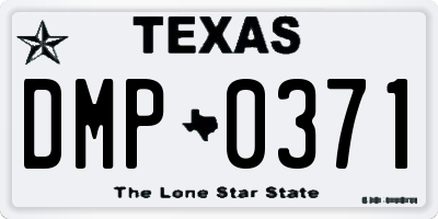TX license plate DMP0371