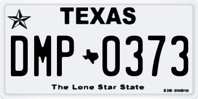TX license plate DMP0373