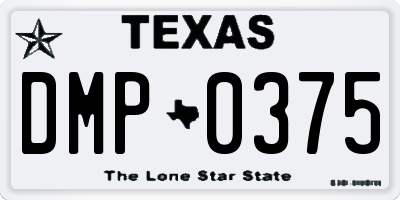 TX license plate DMP0375