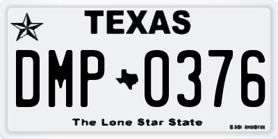 TX license plate DMP0376