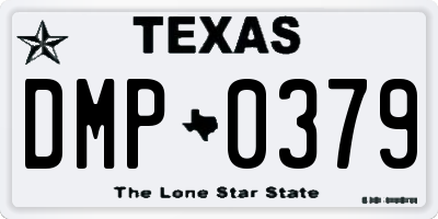 TX license plate DMP0379