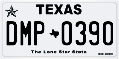 TX license plate DMP0390