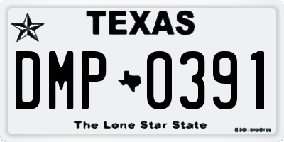TX license plate DMP0391