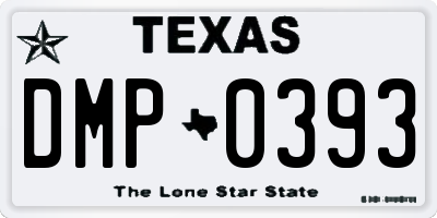 TX license plate DMP0393