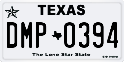 TX license plate DMP0394