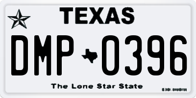 TX license plate DMP0396