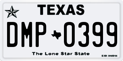 TX license plate DMP0399
