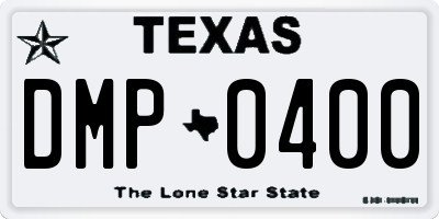 TX license plate DMP0400