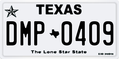 TX license plate DMP0409