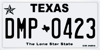 TX license plate DMP0423