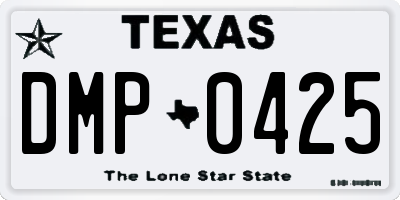 TX license plate DMP0425