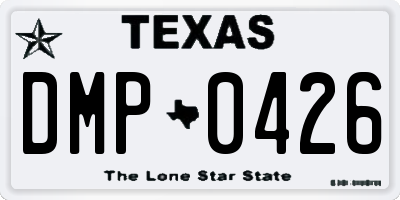 TX license plate DMP0426
