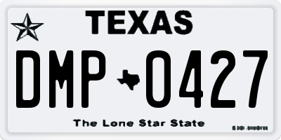 TX license plate DMP0427
