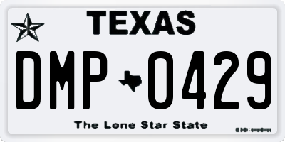 TX license plate DMP0429